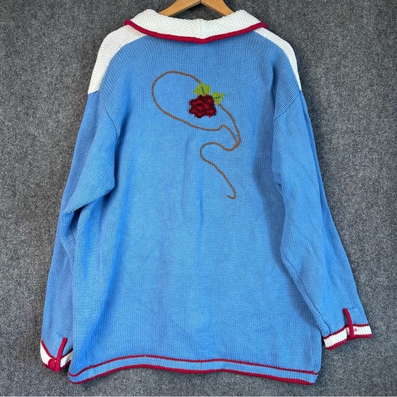 Vintage Storybook Knits cardigan sweater set 2X Cowgirl crochet western rodeo - Picture 9 of 16